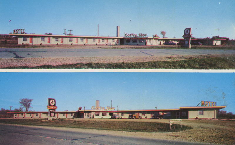 Travler Motel - Restaurant - Vintage Postcard